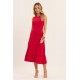 Vestido Midi Nature com Textura Vermelho Vestido Midi Nature com Textura Vermelho