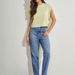 T-Shirt em Meia Malha Estonada