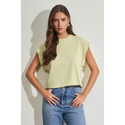 T-Shirt em Meia Malha Estonada