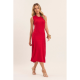 Vestido Midi Nature com Textura Vermelho Vestido Midi Nature com Textura Vermelho