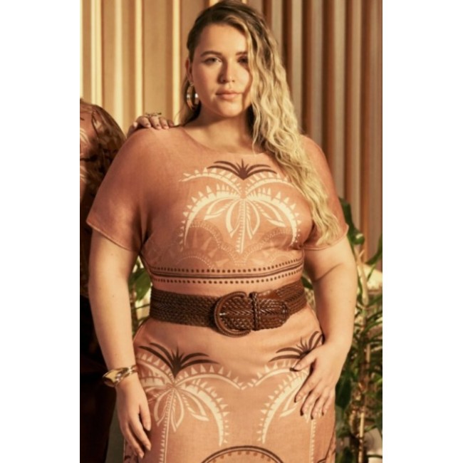 Vestido Plus Size Longo Estampado Em Viscose E Sarja Four Way|Lisamour Vestido Plus Size Longo Estampado Em Viscose E Sarja Four Way|Lisamour