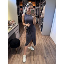 VESTIDO MIDI CANELADO GATOS E ATOS
