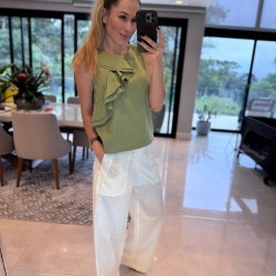 Blusa Viscose Algodão e Linho 