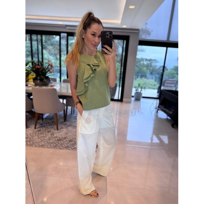 Blusa Viscose Algodão e Linho 