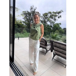 Blusa Viscose Algodão e Linho 