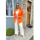 Blazer Laranja Alongado Tigrara