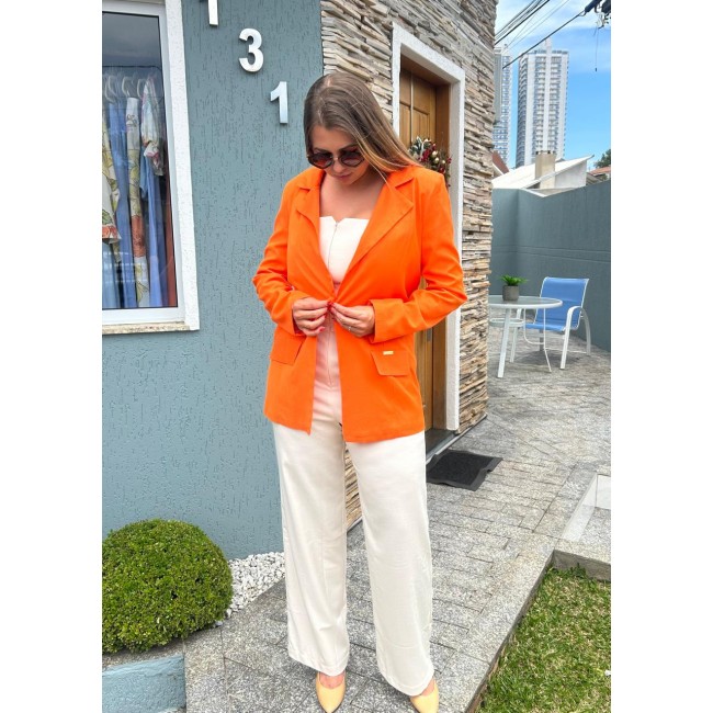 Blazer Laranja Alongado Tigrara
