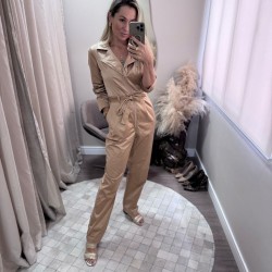 Macacão Alfaiataria Mista Acetinada com Elastano Gatos&Atos.