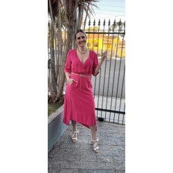Vestido soltinho plano transpasse busto | Tigrara
