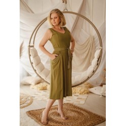 VESTIDO VERDE FULL MIDI VISCOSE 