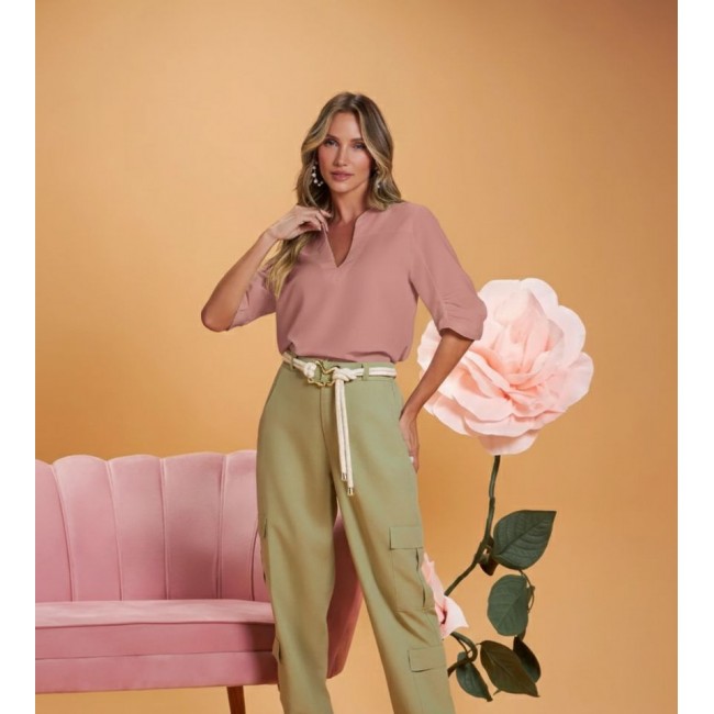 BLUSA VISCOSE COM LINHO GATOS E ATOS