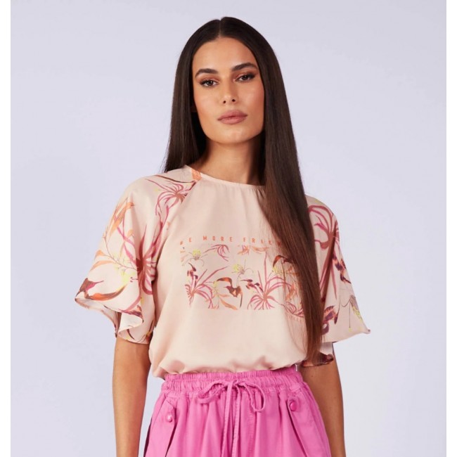 BLUSA MANGA FLARE ESTAMPA LOCAL| CITYBLUE